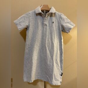 Little Bipsy Girls Heather Gray Polo Dress size 7-8